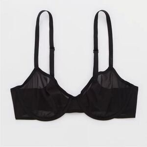 NWT Aerie Smoothez Full Coverage Unlined Black Bra 32B